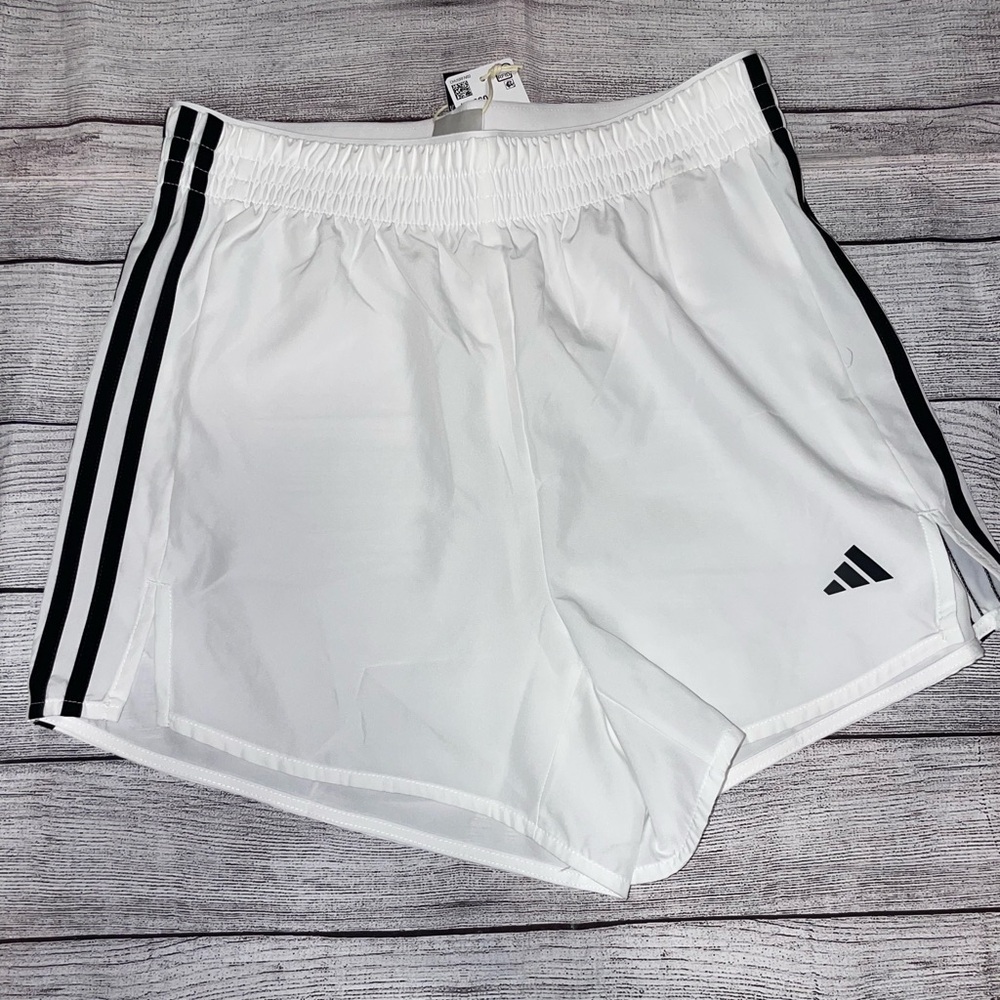 Adidas White Shorts with Black Accents